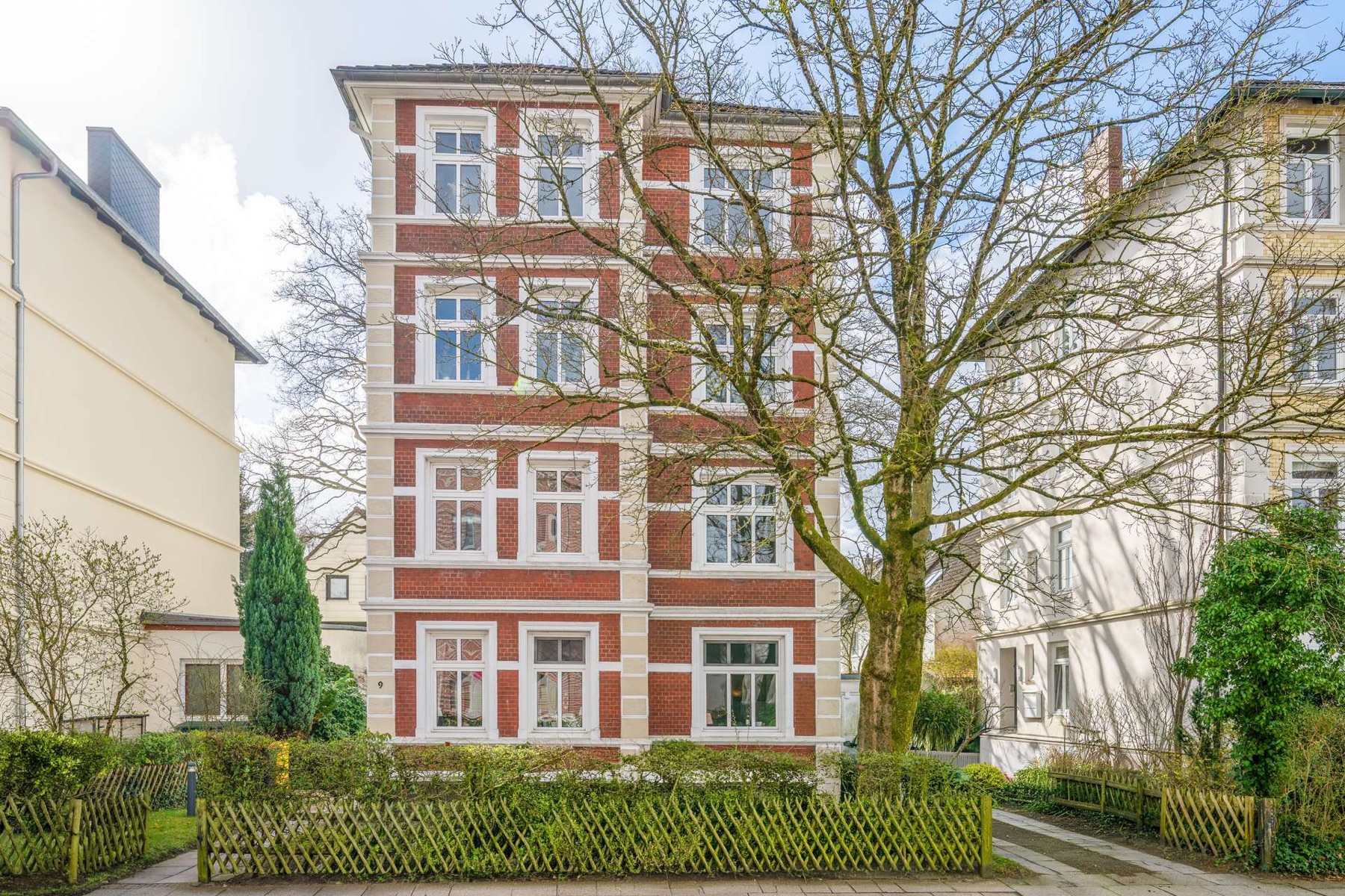 Denkmalgeschützter Altbau Viereck 9 in Hamburg-Groß Flottbek